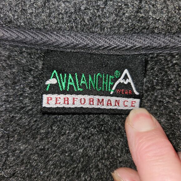 Avalanche Performance Black and Gray Fleece Sweater Pullover Size Large - Picture 4 of 6